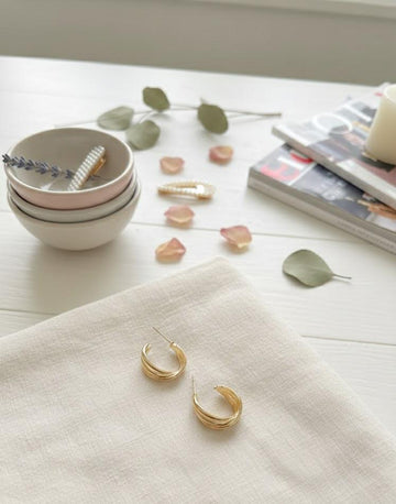 Golden Half Hoop Earrings
