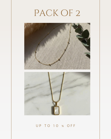Serene Mother-of-Pearl Tag Necklace Set