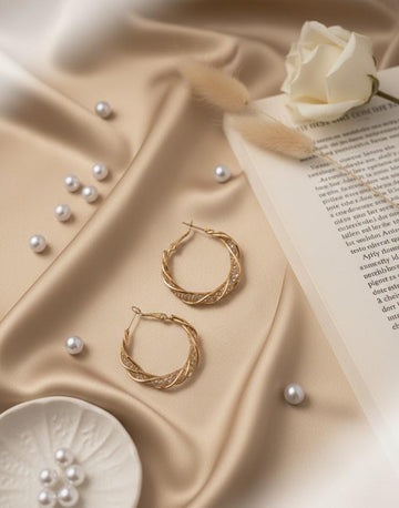 Gold-Toned Twisted Earrings