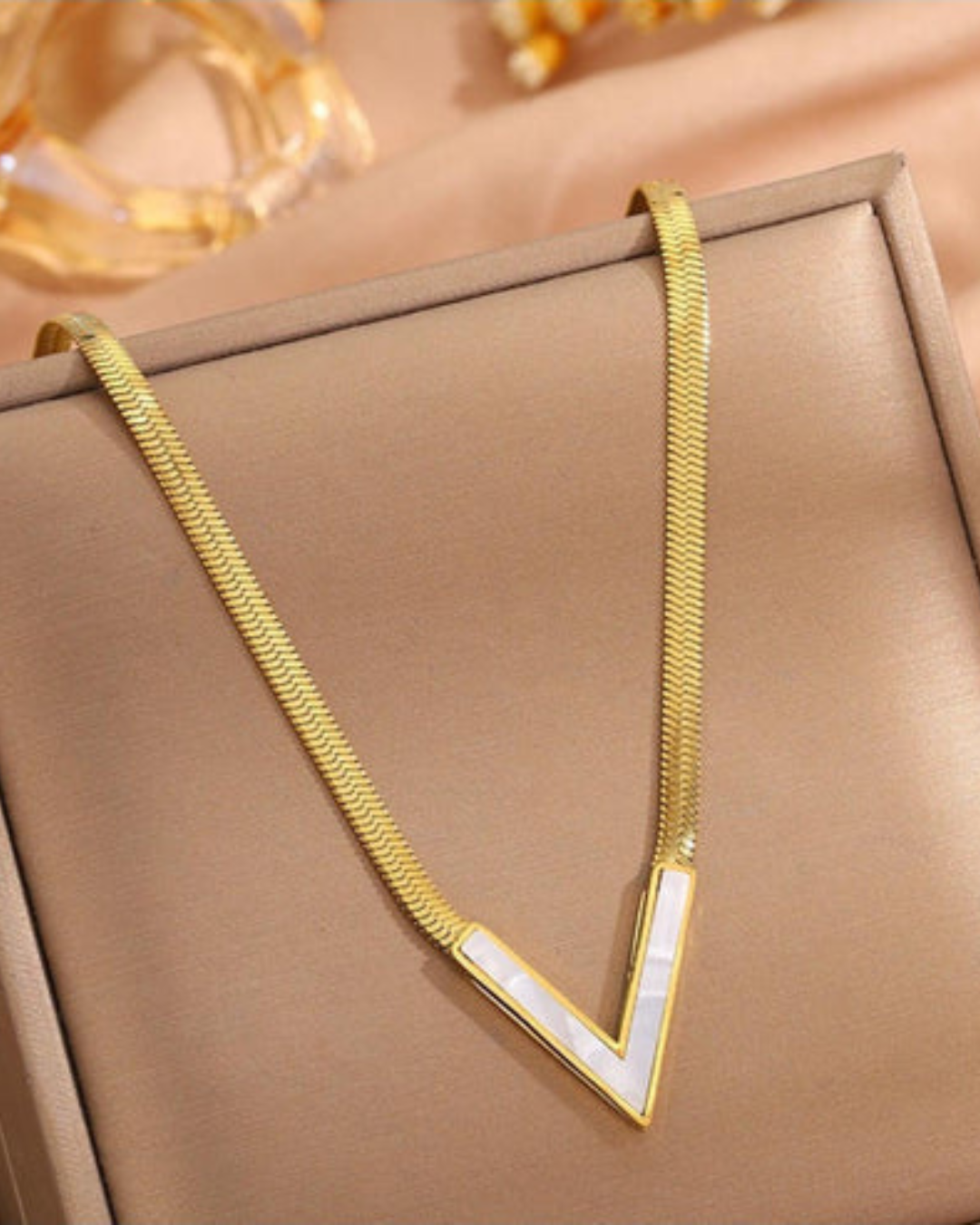 Monarch Chevron & Heart Tassel Necklace Set