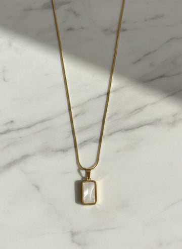 Silver Stone Gold Necklace