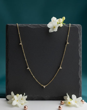 Golden Studded Gold Chain