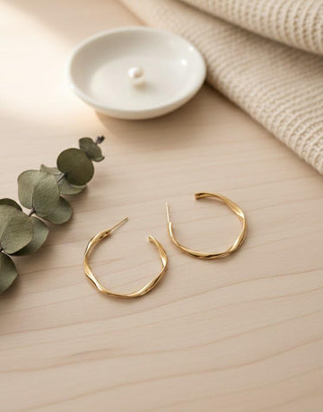 Golden Hoop Earrings