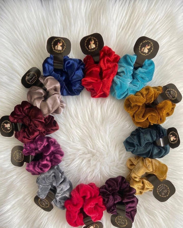 Pair of 2 Velvet Scrunchies – Soft, Stylish & Hair-Friendly
