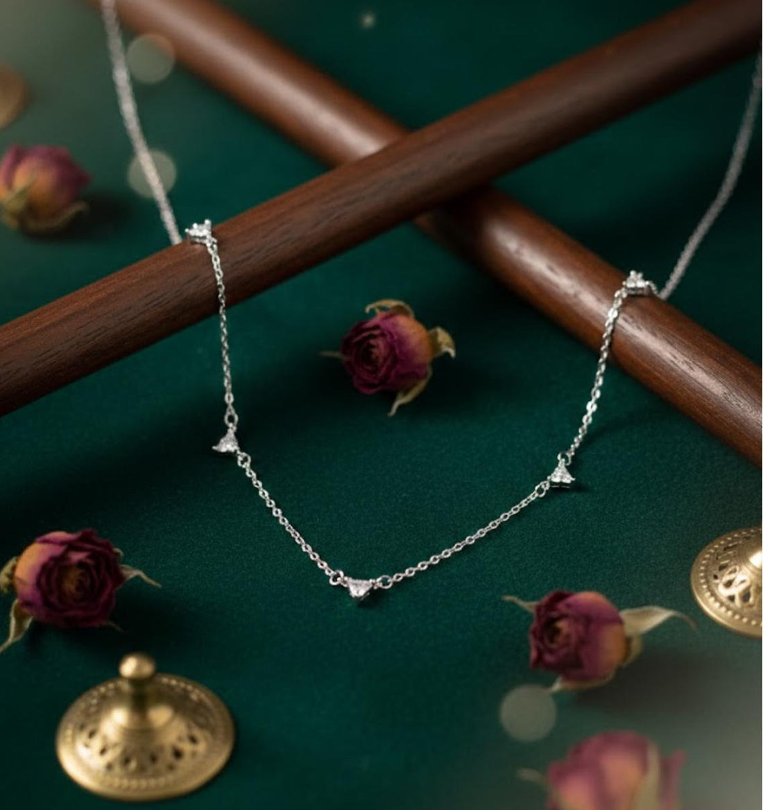 Minimal Silver Stud Chain
